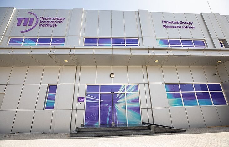 a building with purple doors